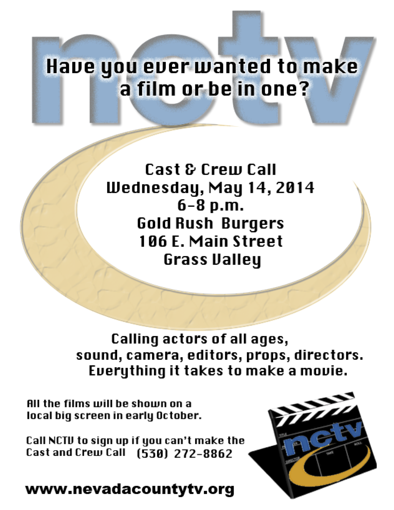 Cast and Crew Call flyer.